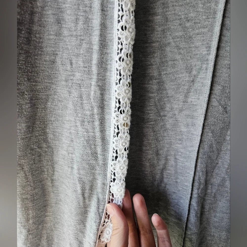 Justice Gray Open Front Short Sleeve Cardigan